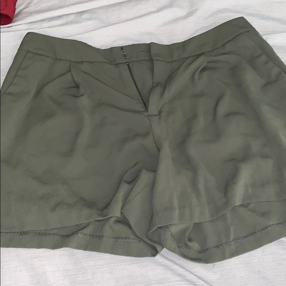 Green High Waist Shorts - Picture 1 of 3